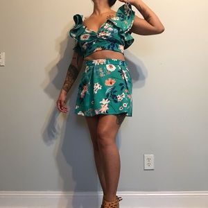 Two piece floral set